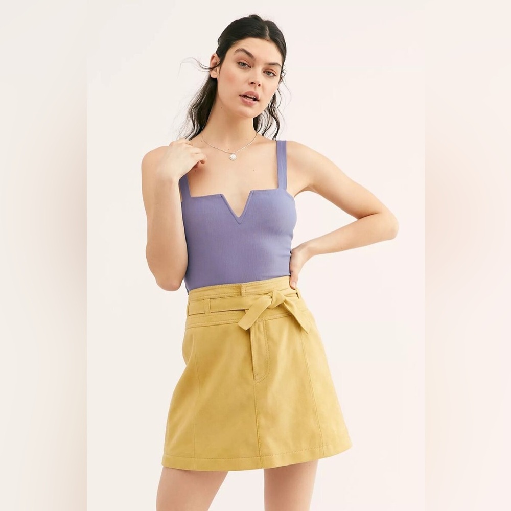 Free Peoplele Livin For Love Suede Skirt